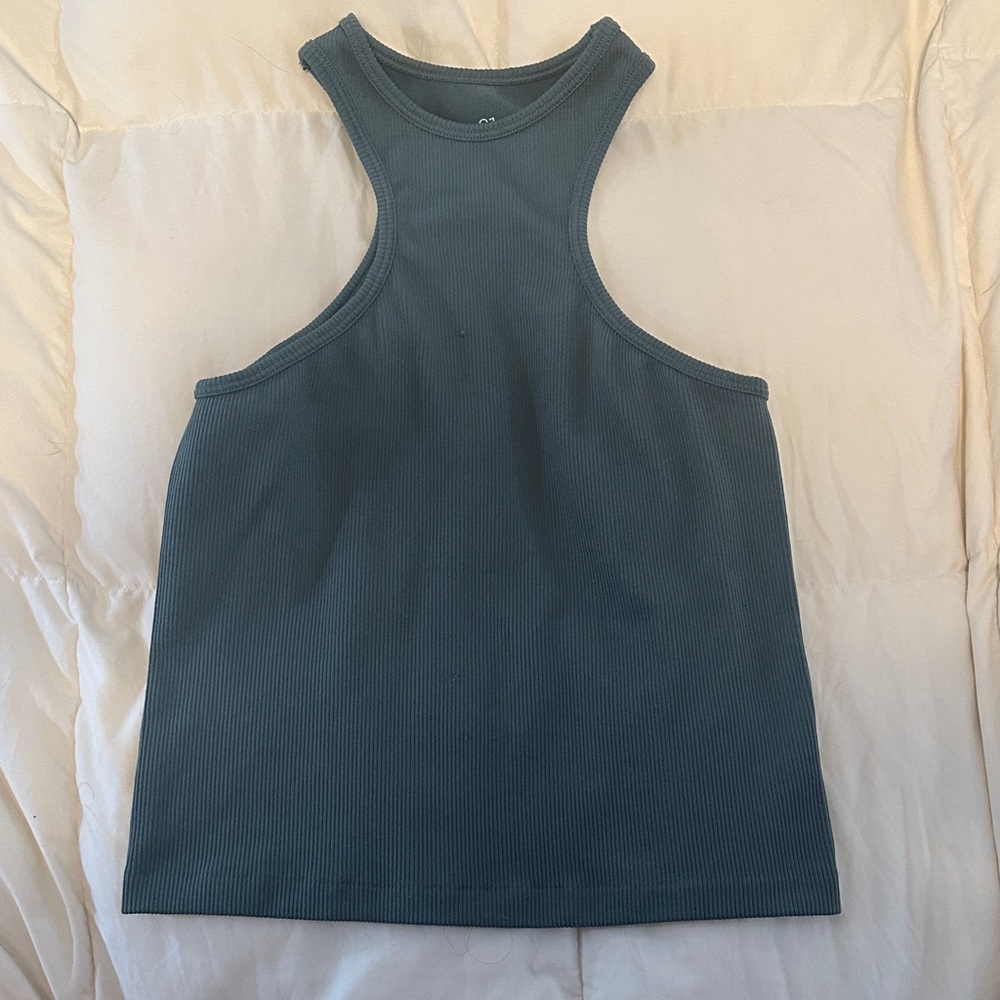 Rue21 Blue Ribbed Crop Top